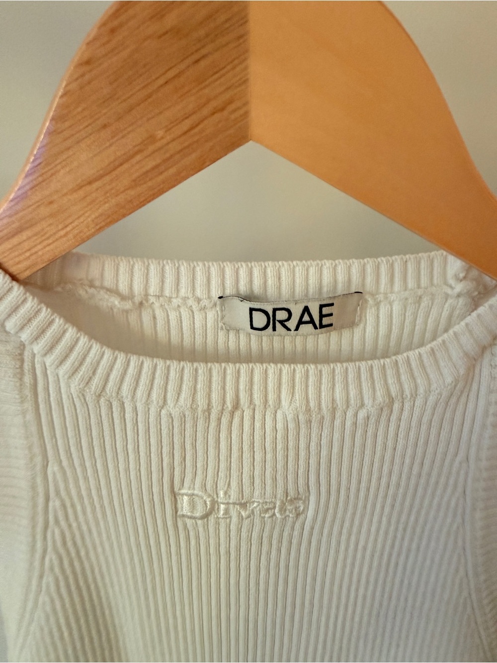 Cream Ribbed Tank Top - Picture 3 of 3
